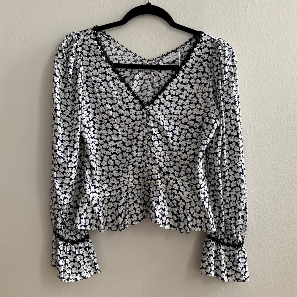 PetiteStudio NYC floral blouse
